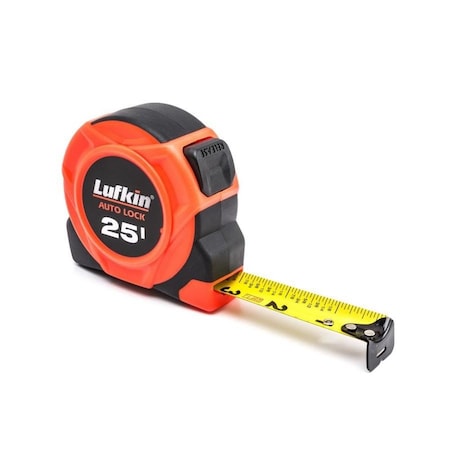 Apex Tool Group Lufkin Tape, 1in. x 25', 700 Series, Autolock, Magnetic End Hook AL725MAGN